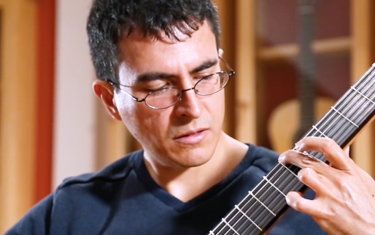Segovia's piece played on a guitar signed by Segovia, and a new piece dedicated to GSI.  Free PDF download!