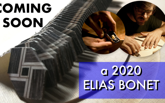 Sneak peek photos of Elias Bonet's fourth guitar built for GSI