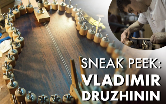 Sneak peek: New Vladimir Druzhinin's GSI guitar is taking shape! See Vladimir's improved fan bracing design.
