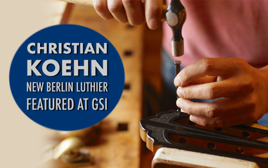 Coming soon: Christian Koehn joins the group of Berlin Luthiers featured at GSI. See the sneak peek photos of his first GSI guitar!
