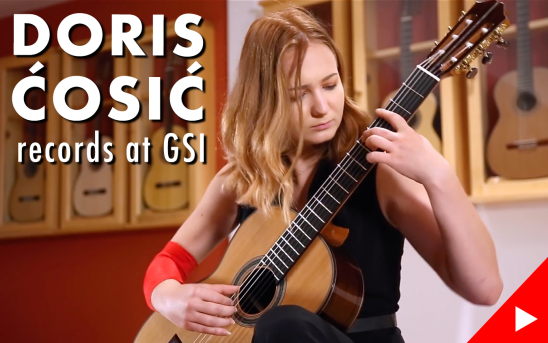 Slovenian Guitarist, Doris Cosic, records at GSI music by Castelnuovo-Tedesco, Legnani, Bach, Brouwer and Kuhar.