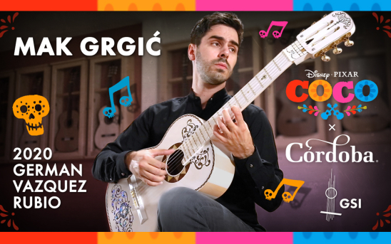 In Celebration of the Approaching Day of the Dead, Mak Grgic has recorded Videos at GSI on the Iconic “Coco” Guitar!