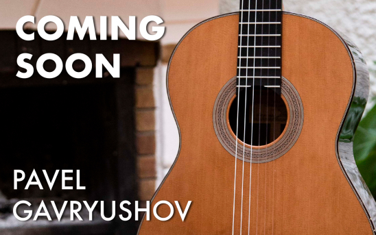Pavel Gavryushov's New Cedar Guitar is Coming Soon to GSI from His Workshop in Granada.