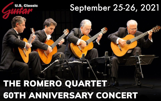 The Romero Quartet Will Perform the Grand Finale Concert of the 2021 U.S. International Guitar Series!