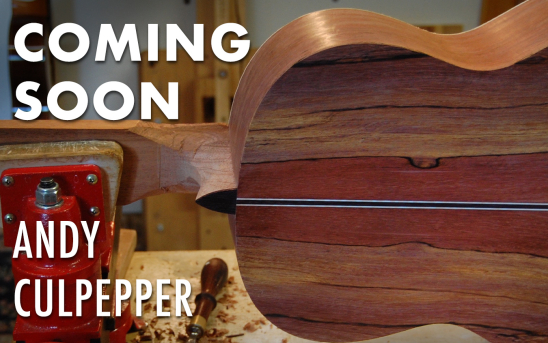 American Luthier, Andy Culpepper, Builds a New Spruce & CSA Rosewood Guitar for GSI. See the Sneak Peek Photos!