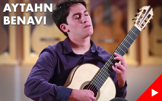 Young Talented Classical Guitarist from Texas, Aytahn Benavi, Visits GSI for the First Time. Check Out His Videos!