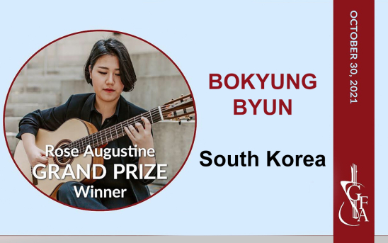 Korean Guitarist, Bokyung Byun, WINS the GFA International Concert Artist Competition. Watch the GFA Finals and Check Out Her GSI Videos!