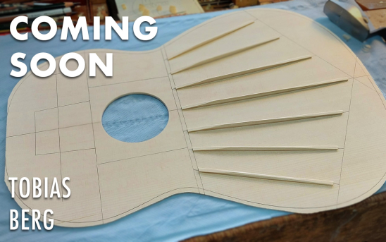 Luthier Tobias Berg Shares Behind-The-Scenes Photos Of His Next GSI Guitar.