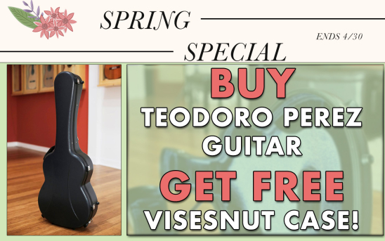 GSI SPRING SPECIAL: Purchase a Teodoro Perez Guitar & Receive a Free Visesnut "Active Series" Case!