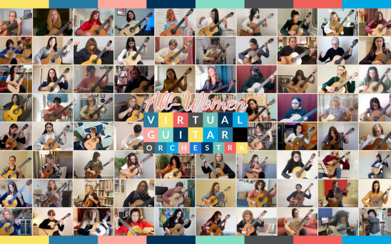 All-Women Virtual Guitar Orchestra Performs "Dusty Grooves" by Clarice Assad. See the video!