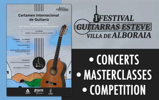 International Guitar Festival Celebrates  the 65th Anniversary of Guitarras Esteve.