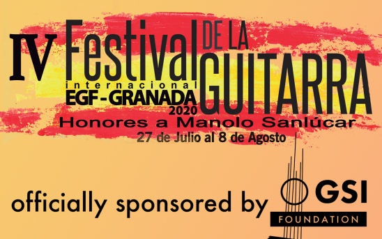GSI Foundation, GSI and Córdoba Guitars become the official sponsors of the IV Granada Guitar Festival!
