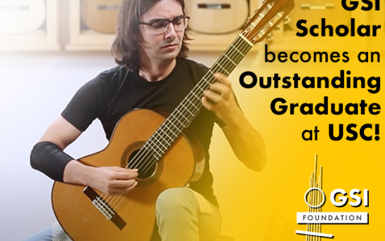 GSI Foundation Scholarship recipient, Tomasz Fechner, becomes USC’s Outstanding Graduate!