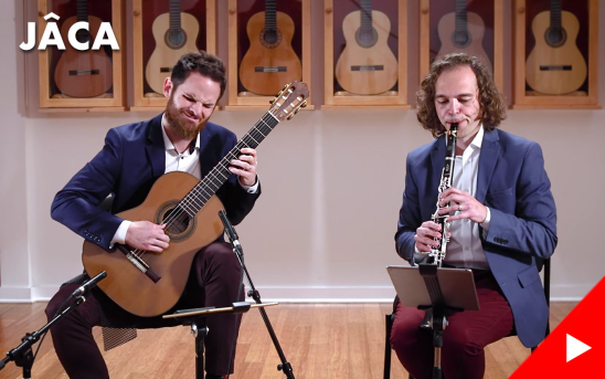 Clarinet and Classical Guitar Duo, Jâca, Records Music By Gus Viseur, Robert Beaser, Zequinha de Abreu, and Candace Bustard.