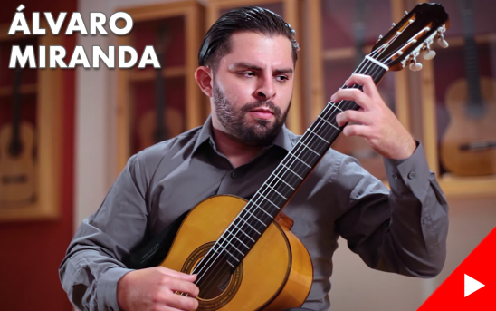 Classical Guitarist from Costa Rica, Álvaro Miranda, Records Five Videos In the GSI Showroom.
