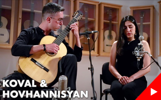 Grygorii Koval and Marina Hovhannisyan Record a Medieval Ukrainian Lullaby on a Youri Soroka Guitar Made with Medieval Wood!