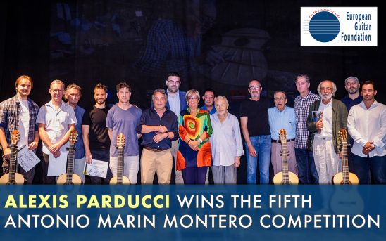 Alexis Parducci Wins the 5th Edition of the Antonio Marin Montero Guitar Building Competition in Granada, Spain. Check out the photos!
