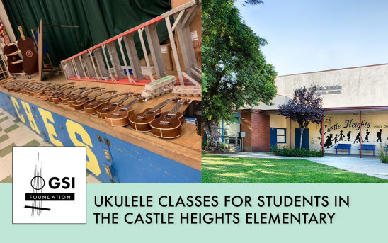 GSI Foundation Sponsors Ukulele Classes in the Castle Heights Elementary School.