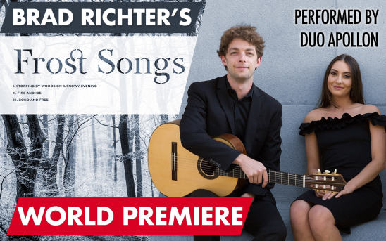 Duo Apollon Gives The World Premiere Of "Frost Songs" By Brad Richter.