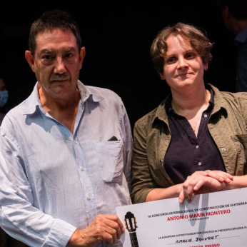 Amelie Bouvret at the Antonio Marin Montero Guitar Building Competition in Granada, Spain