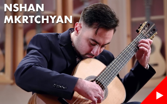 Nshan Mkrtchyan Records GSI Videos With Music by J. S. Bach, Isaac Albeniz, Charles Aznavour, and Philip Glass
