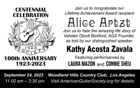 American Guitar Society Celebrates 100 Years!