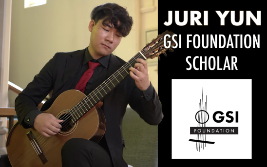Doctoral Student Juri Yun Receives the 2023-2024 GSI Foundation Classical Guitar Scholarship!