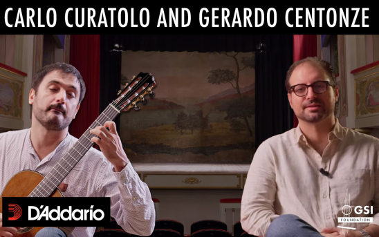 Italian classical guitarist and D'Addario artist, Carlo Curatolo, records on a Gerardo Centonze guitar!