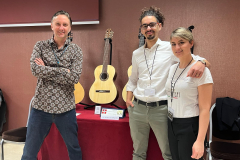 with Guarnieri luthiers, a lovely couple who met at a guitar making school