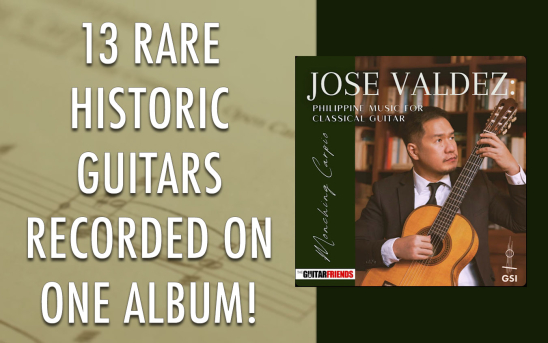 Monching Carpio의 새 앨범에는 Jose Valdez의 기타 작곡이 희귀한 역사적 기타로 연주됨