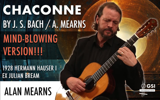 Alan Mearns의 J.S. Bach의 Chaconne에 대한 놀라운 해석이 GSI의 YouTube 채널에서 바이러스처럼 퍼졌습니다!