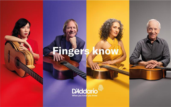 D'Addario lanza la serie de videos "Fingers Know" con leyendas de la guitarra de cuerdas de nailon