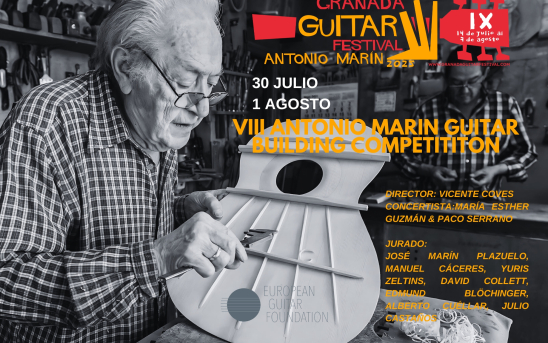 Inscríbete antes del 15 de julio para participar en el VIII Concurso de Construcción de Guitarras Antonio Marín Montero en Granada, España