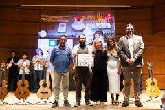 L-R: José Marín Plazuelo, Manuel Arango (1st prize - classical, 2nd prize - flamenco), María Esther Guzmán, Paula Correa Marín (granddaughter of Antonio Marín) and Vicente Coves
