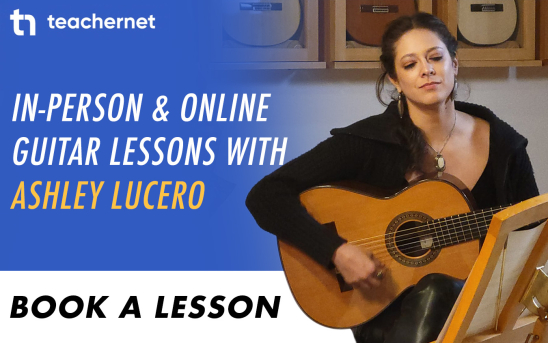 Take In-Person Guitar Lessons at GSI or Study Online with Ashley Lucero