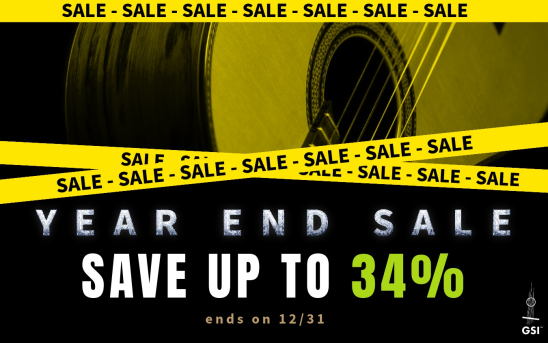 Year End Sale – Selected Guitars with Savings Up to 34%