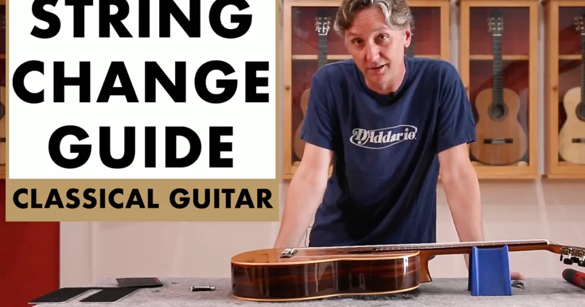How To Change Strings On Classical Guitar Restringing Tutorial by