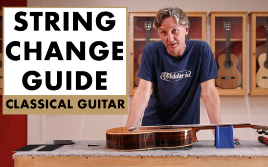 How To Change Strings On The Classical Guitar - Restringing Tutorial by David Collett from GSI