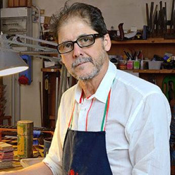Andrea Tacchi in his workshop