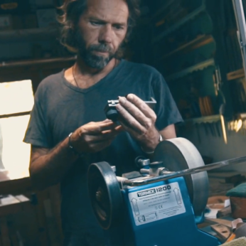 Mario Aracama in his workshop