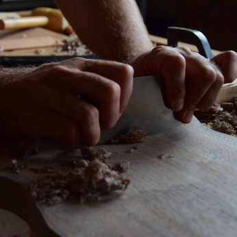 Youri Soroka building a classical &quot;Torres&quot; style guitar in his workshop