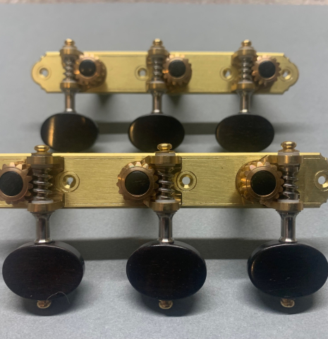 Alessi Tuning Machines - SM1 Brass Plates / Ebony Buttons
