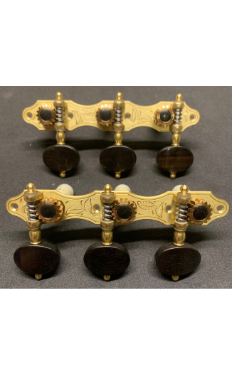 Alessi Tuning Machines - Hauser 8 Brass Plates / Ebony Buttons