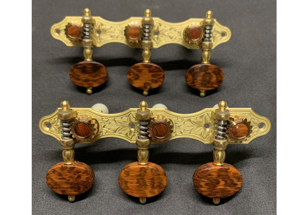 Alessi Tuning Machines - Hauser 4 Brass Plates / Snakewood Buttons