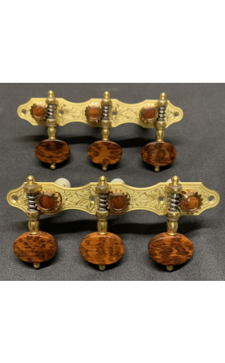 Alessi Tuning Machines - Hauser 4 Brass Plates / Snakewood Buttons