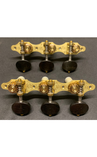 Alessi Tuning Machines - Hauser 1937 Engraved Brass Plates / Ebony Buttons