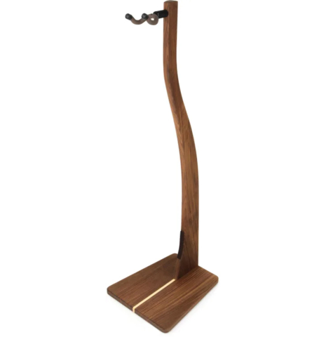 The front of a Zither Guitar Stand - Walnut