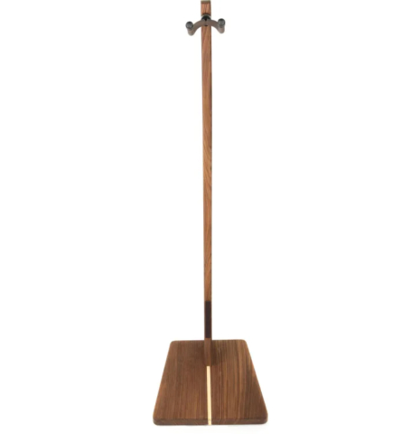 Head-on view of Zither Guitar Stand - Walnut
