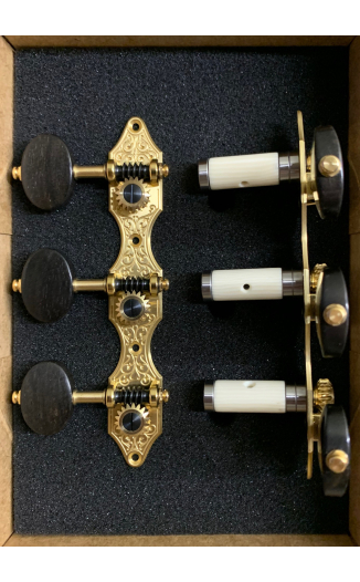 Barnett “Landstorfer” Engraved Brass plate/ebony buttons/white rollers
