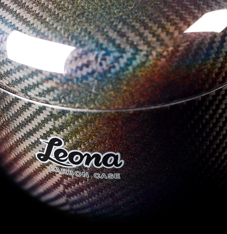Leona Carbon fiber case logo